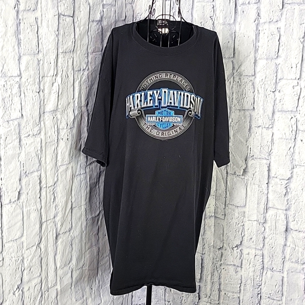 HARLEY DAVIDSON Tuscaloosa Black‎ with Blue/Silver Lettering Size 2XL/Tall